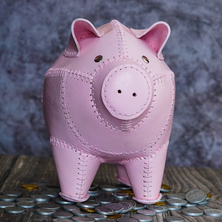 money saver, leather money saver, piggy bank, authantic money saver, Leather Piggy Bank