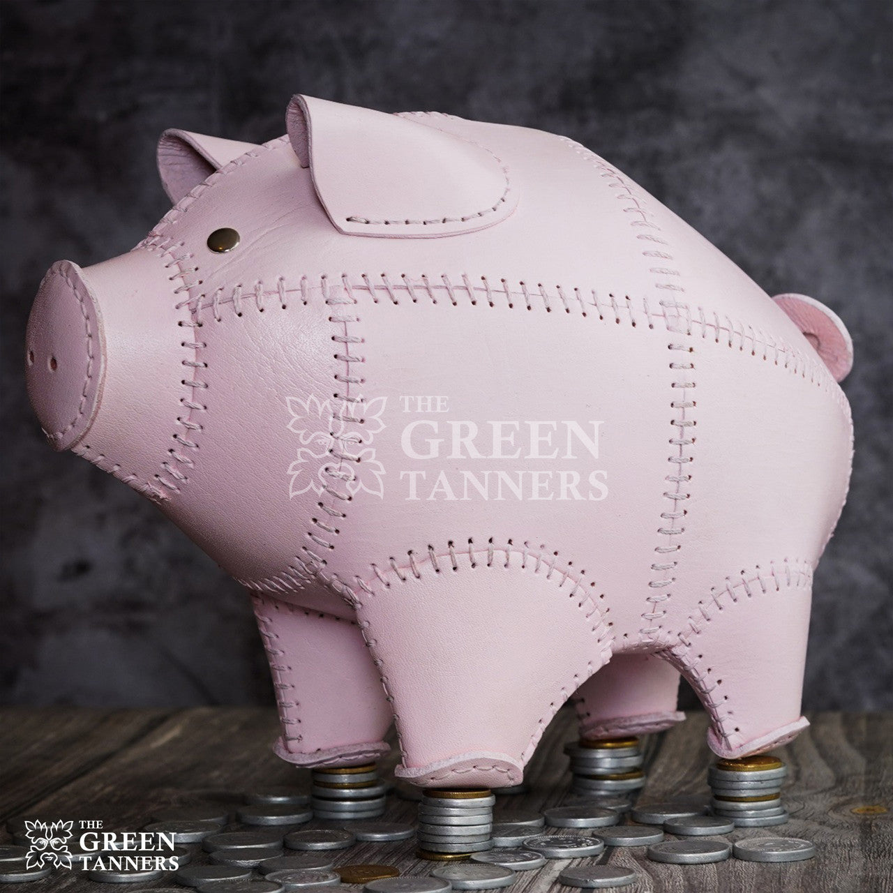 money saver, leather money saver, piggy bank, authantic money saver, Leather Piggy Bank