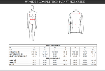 Competition Jacket, show jacket, jersey jacket, winter down jacket