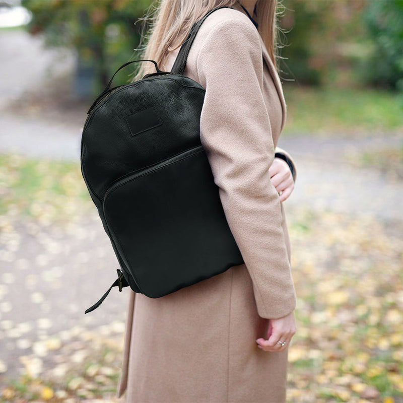 leatrher backpack, black backpack, laptop backpack, leather laptop backpack, black laptop backpack, Black Leather Backpack