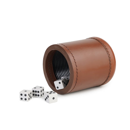 cup, dice cup, leather dice cup, jumbo dice cup, complimentary dice, leather farkle dice cup