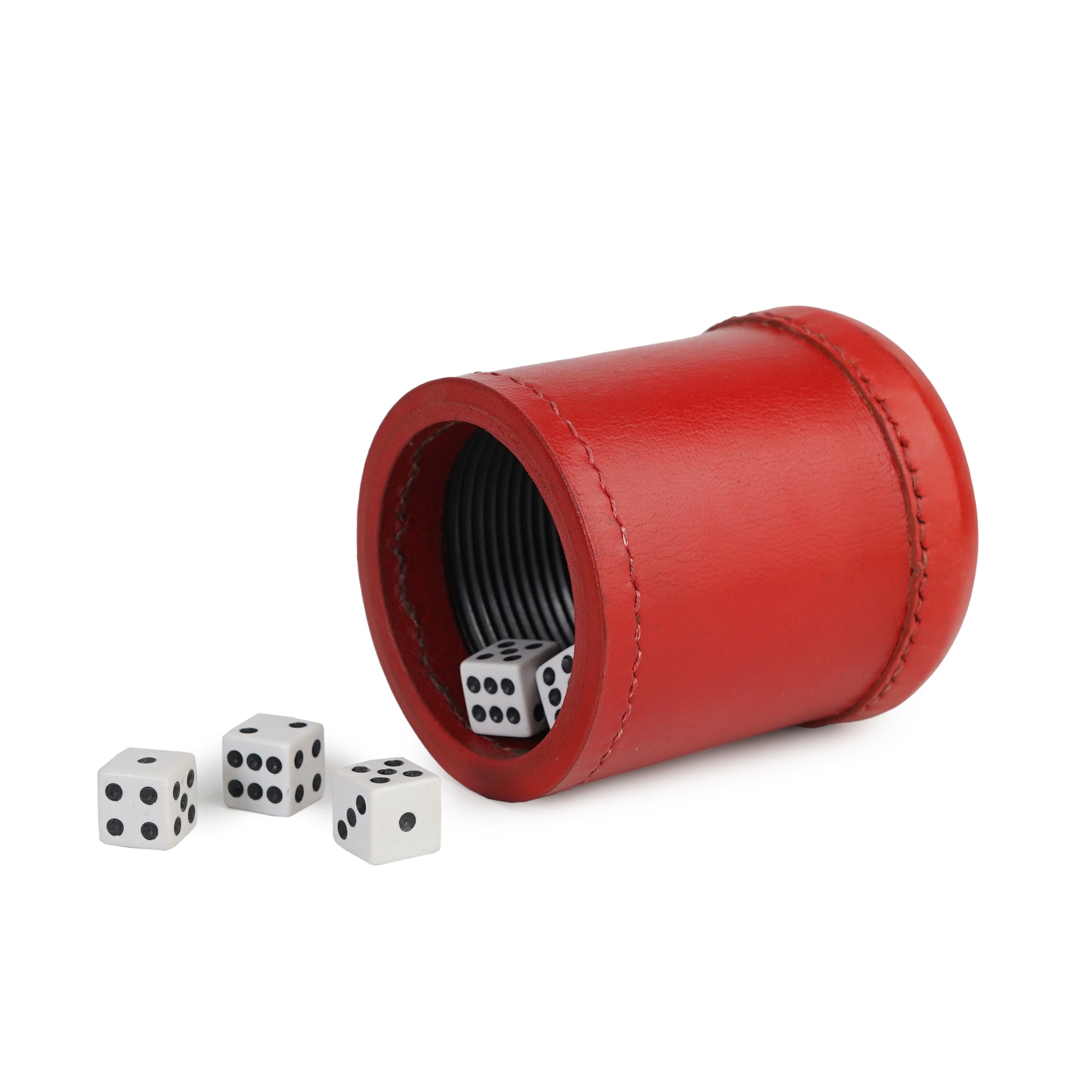 cup, dice cup, leather dice cup, black cup, red dice cup, red leather dice cup, leather professional dice cup