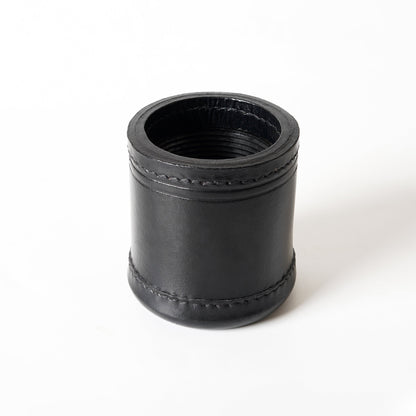 cup, dice cup. leather dice cup, black cup, black dice cup, black leather dice cup