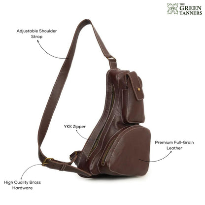 leather crossbody sling bag