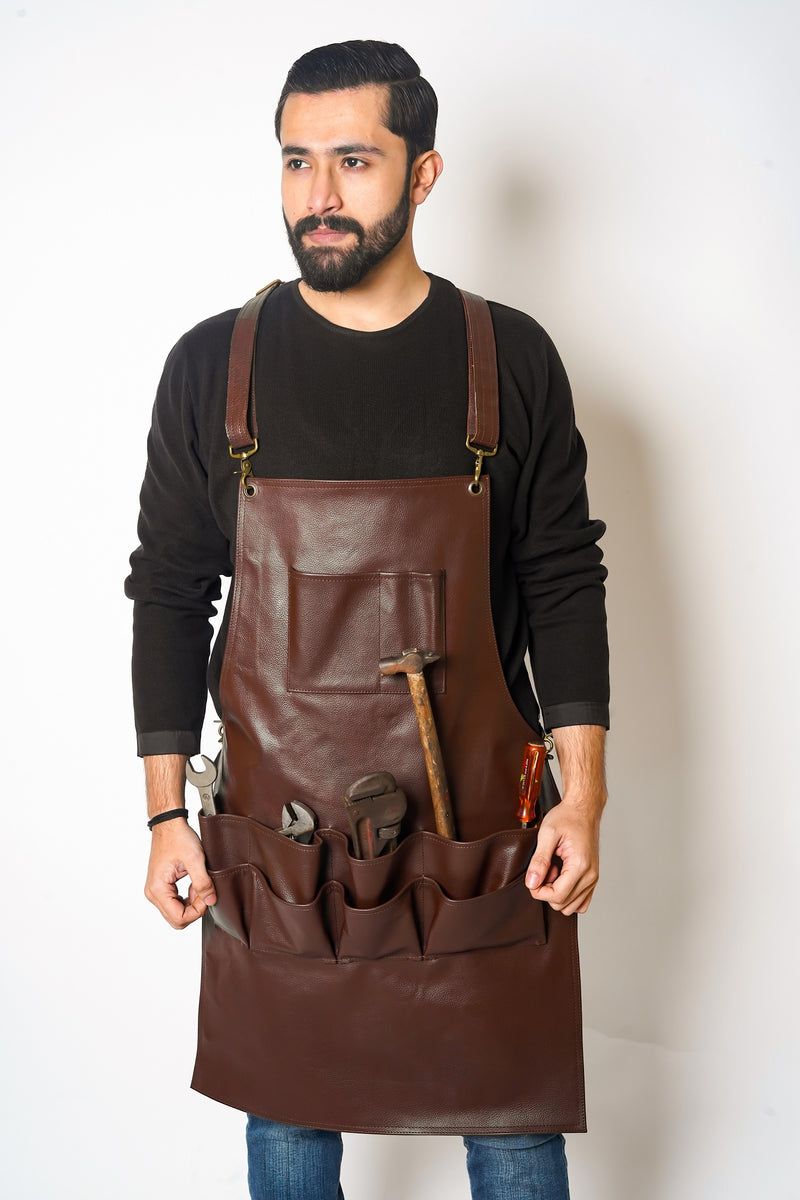 Leather work apron with pockets, Leather Aprons, Leather Woodworking Apron, Leather Butcher Apron, Leather Chef Apron, Leather Blacksmith Apron, Leather Barber Apron, Leather BBQ Apron, Leather Carpenters Apron, Leather Welding Apron, mens leather work aprons