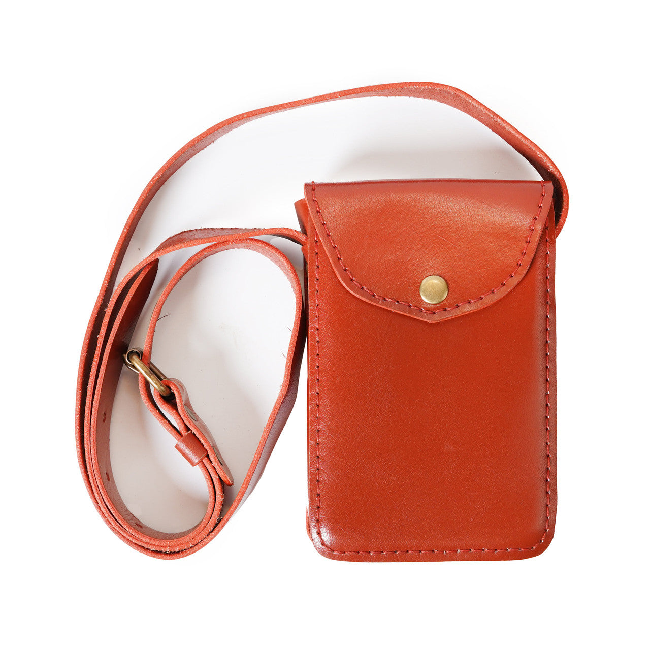 leather shoulder strap, leather phone holster