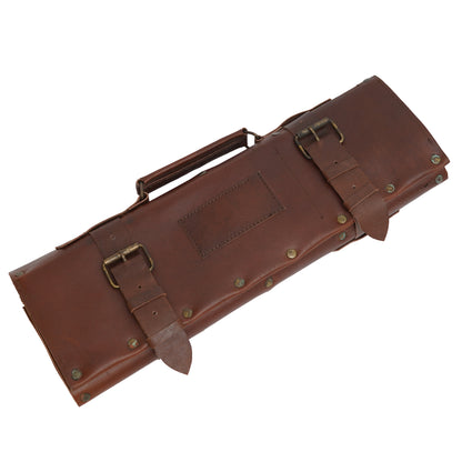 tool bag, knife rolls, leather tool bag, chef knife roll, brown tool bag, grade knife roll, leather knife rolls