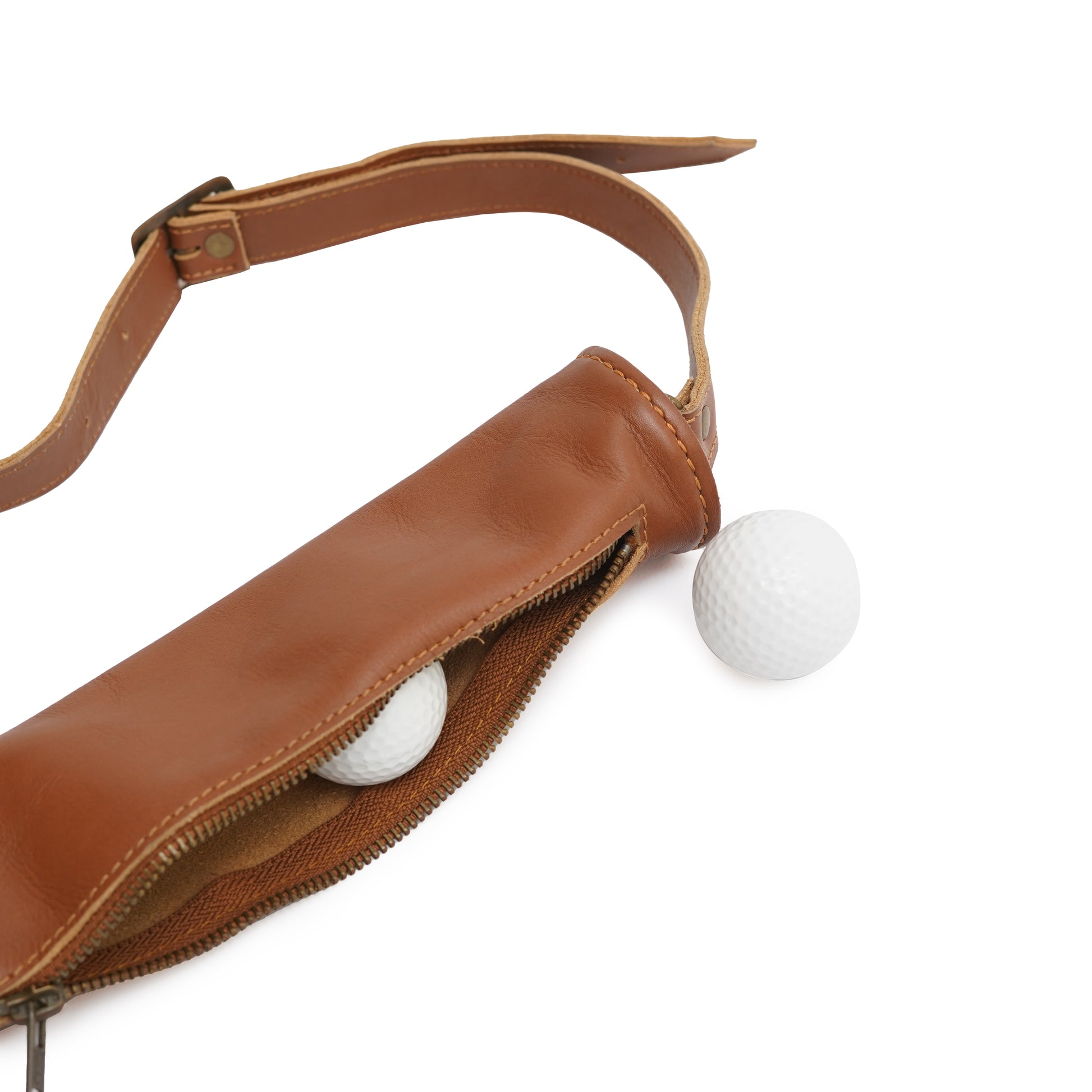 leather bag, leather golf bag, storage bag, golf ball bag, vintage bag, authantic golf bag, golf ball holder, leather golf ball holder