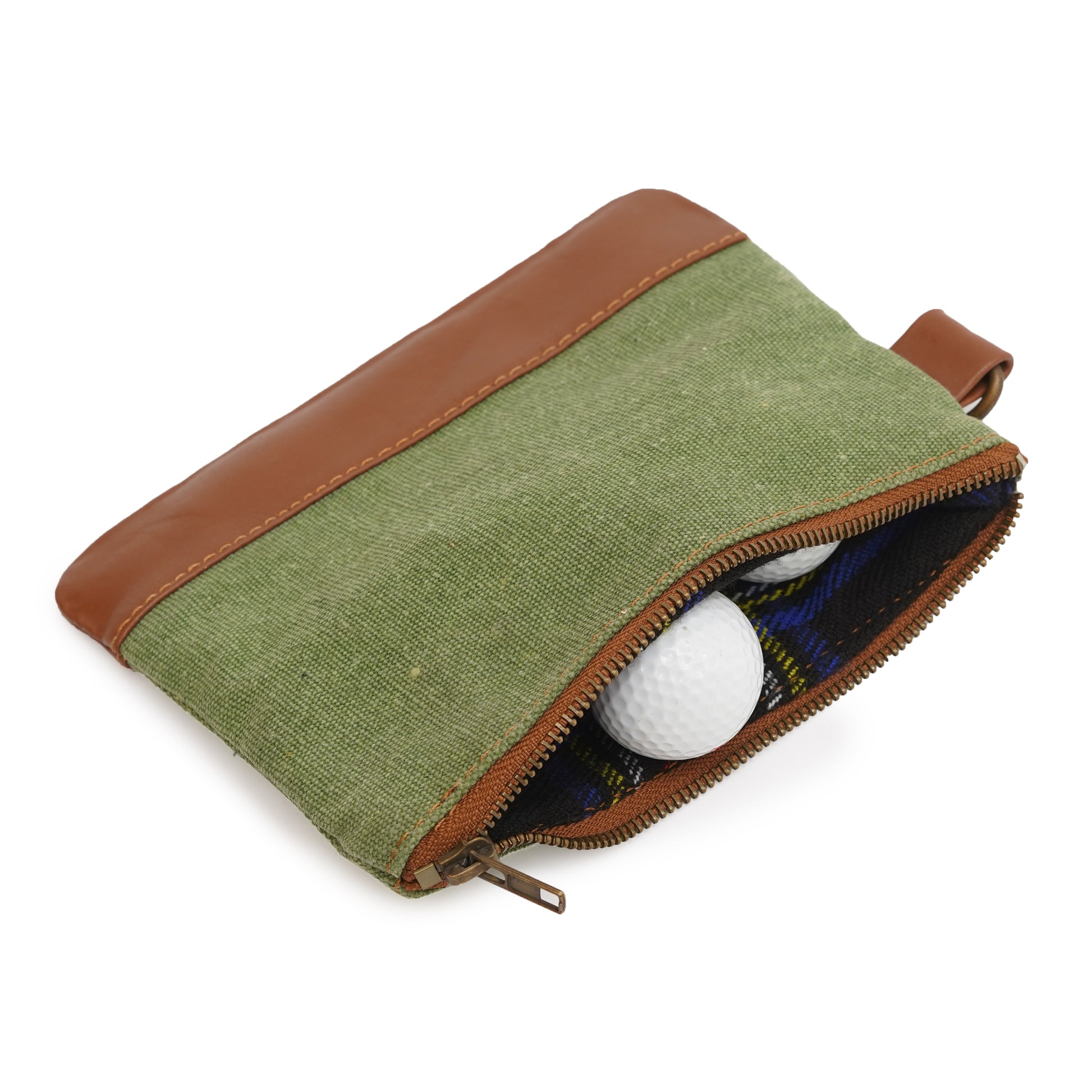 leather bag, leather golf bag, storage bag, golf ball bag, golf accessory bag, authantic golf bag, golf ball holder, golf ball pouch