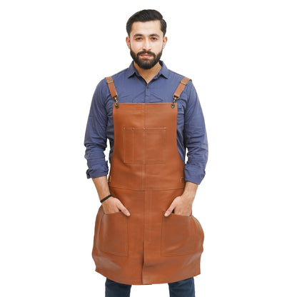 brown leather apron woodworking, woodworkers leather apron​, best leather woodworking apron​, best apron for woodworking​, best woodworking apron, shop aprons for woodworkers