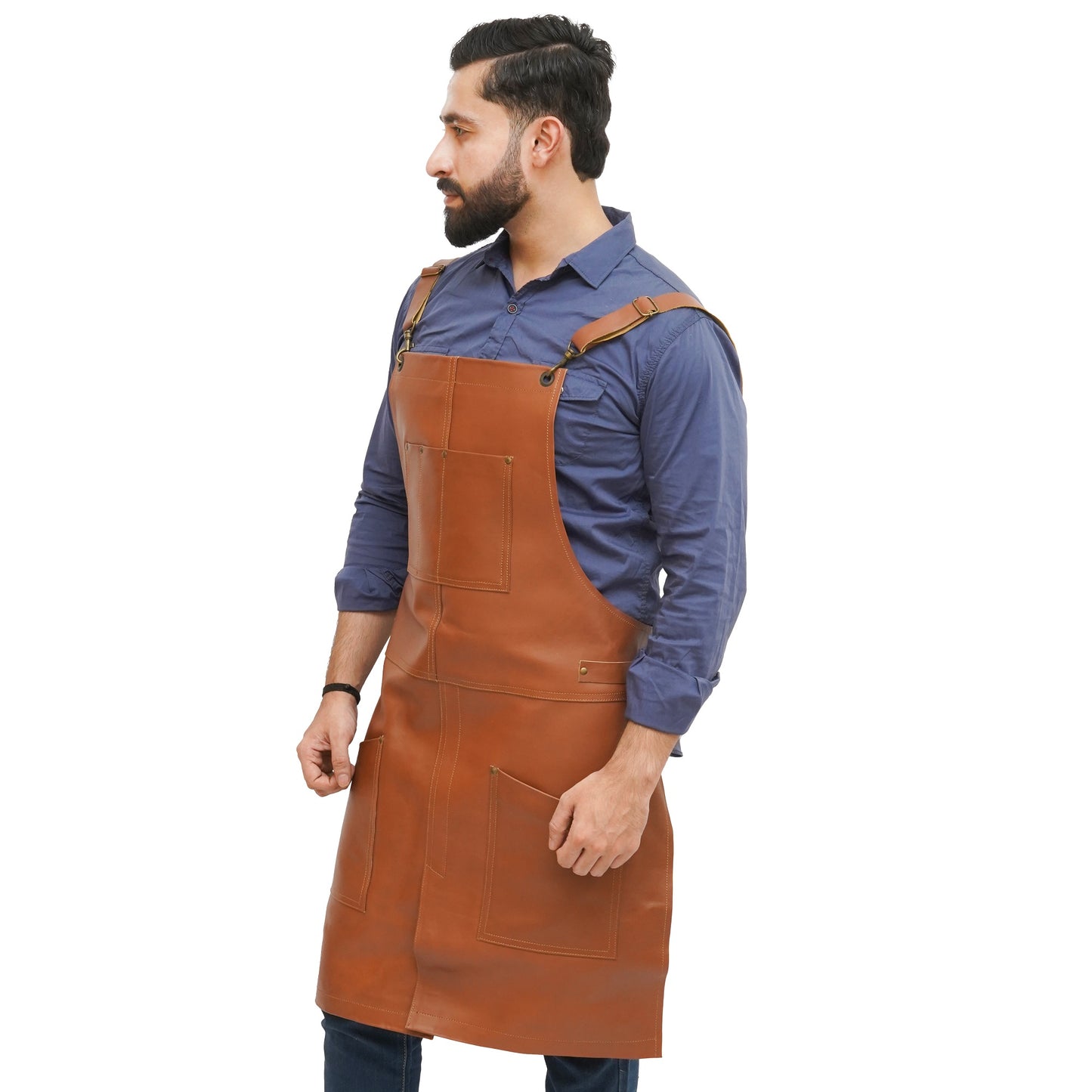 brown leather apron woodworking, woodworkers leather apron​, best leather woodworking apron​, best apron for woodworking​, best woodworking apron, shop aprons for woodworkers