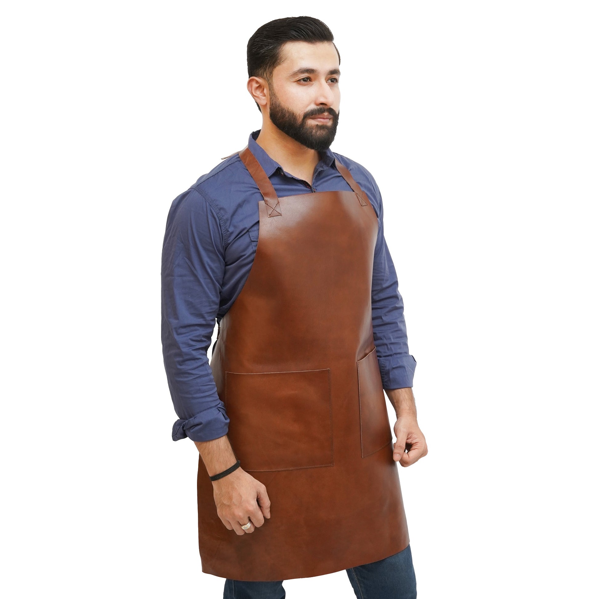 leather butcher apron, butcher apron​, black leather butcher apron​, mens butcher apron​