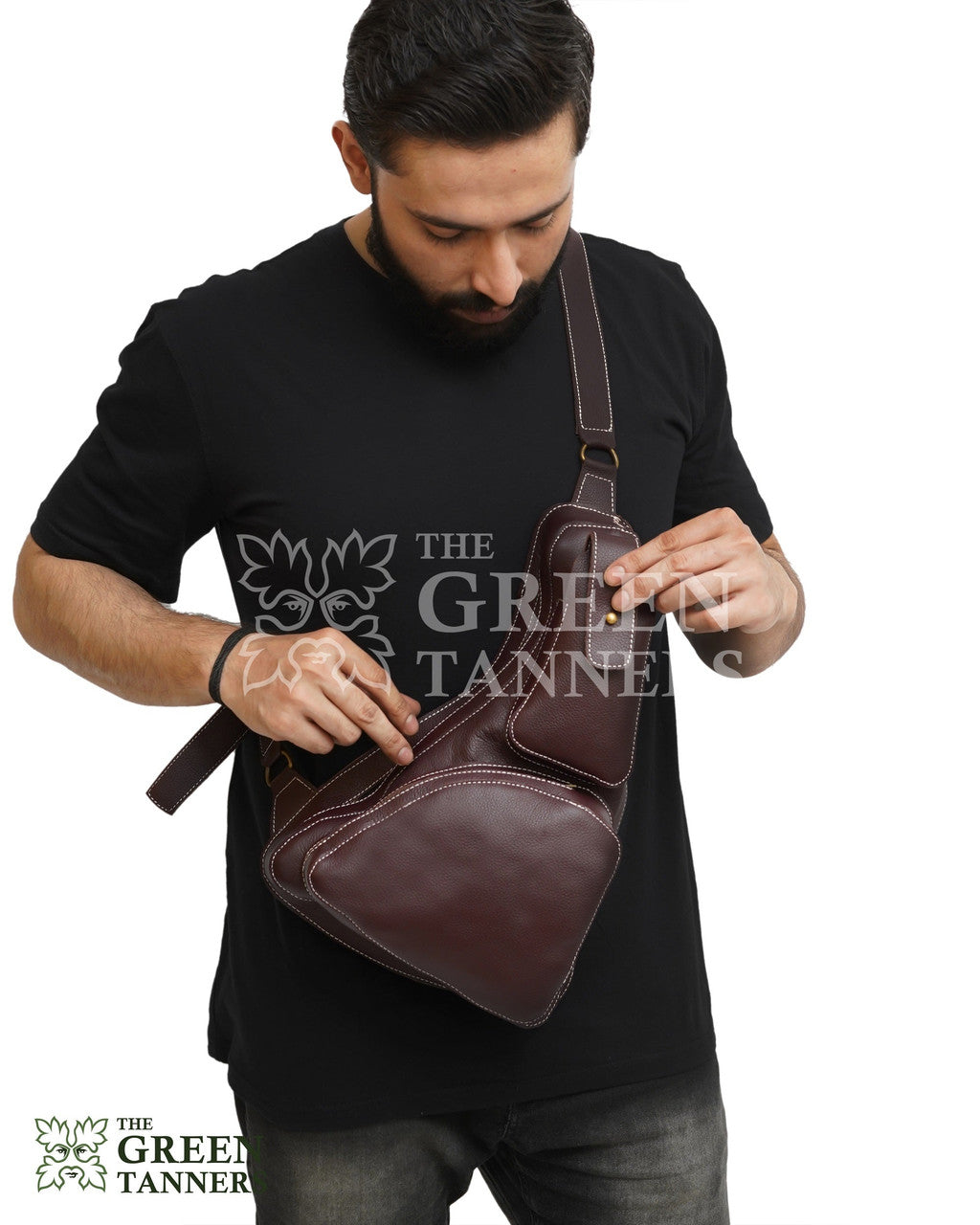 leather crossbody sling bag