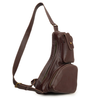 leather crossbody sling bag