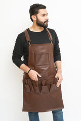 Leather work apron with pockets, Leather Aprons, Leather Woodworking Apron, Leather Butcher Apron, Leather Chef Apron, Leather Blacksmith Apron, Leather Barber Apron, Leather BBQ Apron, Leather Carpenters Apron, Leather Welding Apron, mens leather work aprons