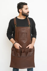 Leather work apron with pockets, Leather Aprons, Leather Woodworking Apron, Leather Butcher Apron, Leather Chef Apron, Leather Blacksmith Apron, Leather Barber Apron, Leather BBQ Apron, Leather Carpenters Apron, Leather Welding Apron, mens leather work aprons