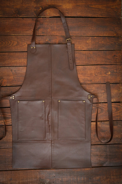 brown leather apron woodworking, woodworkers leather apron​, best leather woodworking apron​, best apron for woodworking​, best woodworking apron, shop aprons for woodworkers