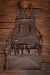 Leather work apron with pockets, Leather Aprons, Leather Woodworking Apron, Leather Butcher Apron, Leather Chef Apron, Leather Blacksmith Apron, Leather Barber Apron, Leather BBQ Apron, Leather Carpenters Apron, Leather Welding Apron, mens leather work aprons