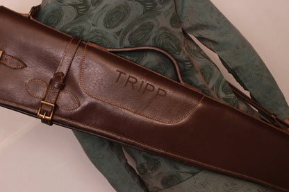 leather gun case, gun case, shotgun case, leather shotgun case, leather case, leather gun slip case