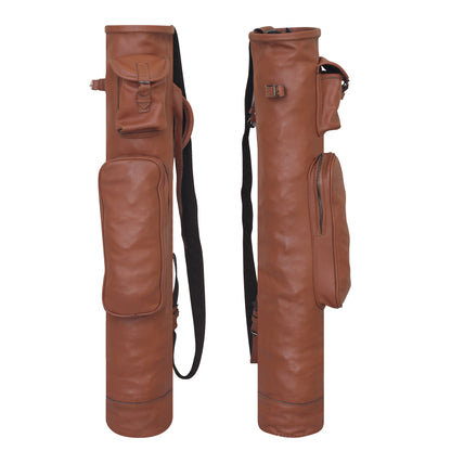 golf bag, golf pencil bag, carry bag, golf carry bag, stylish golf bag, leather golf bag, brown leather golf bag