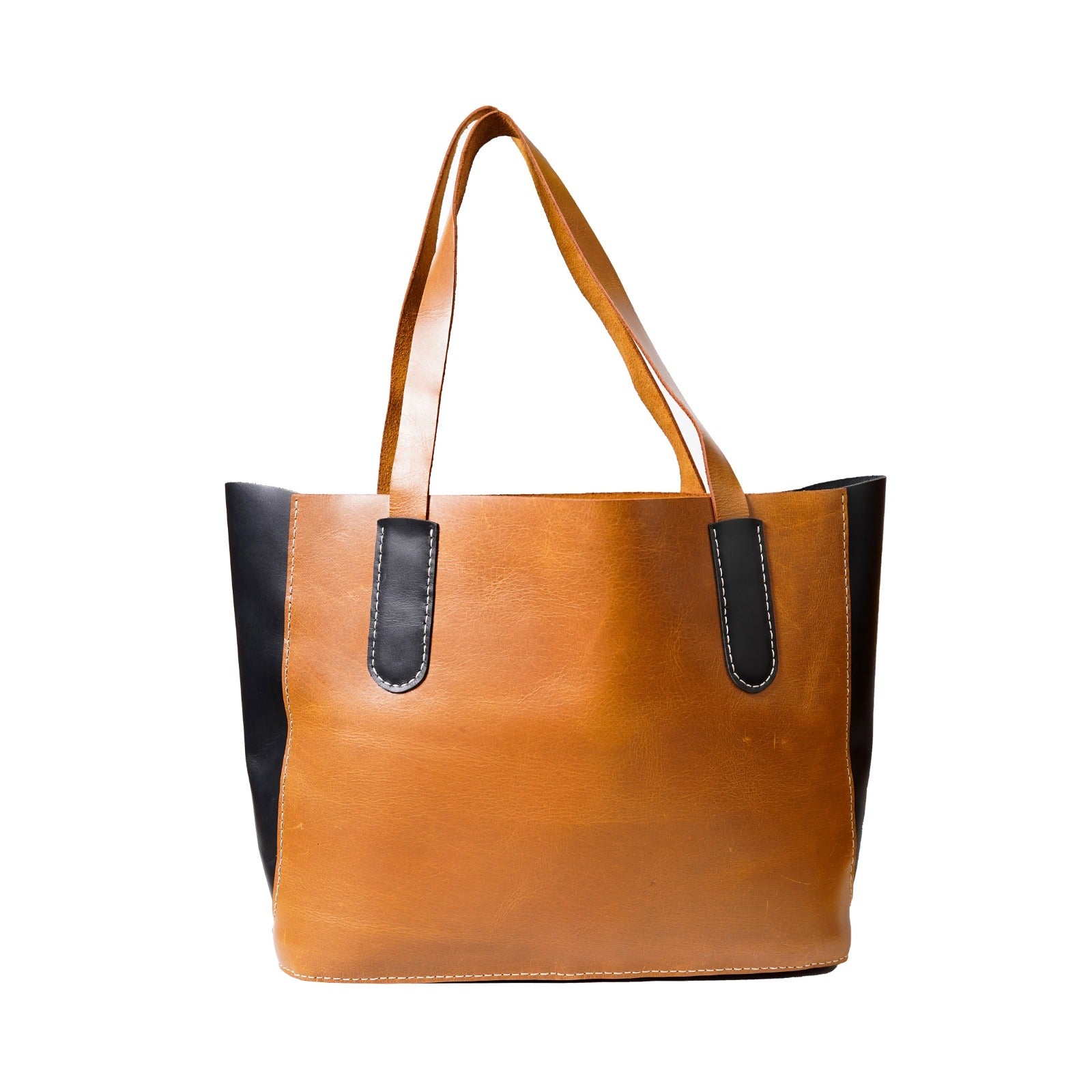 yellow leather tote bag