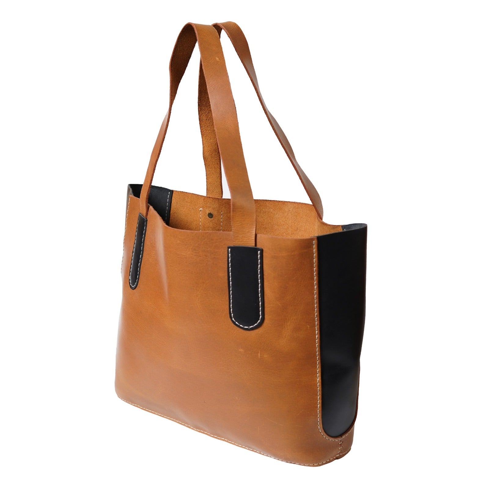 yellow leather tote bag