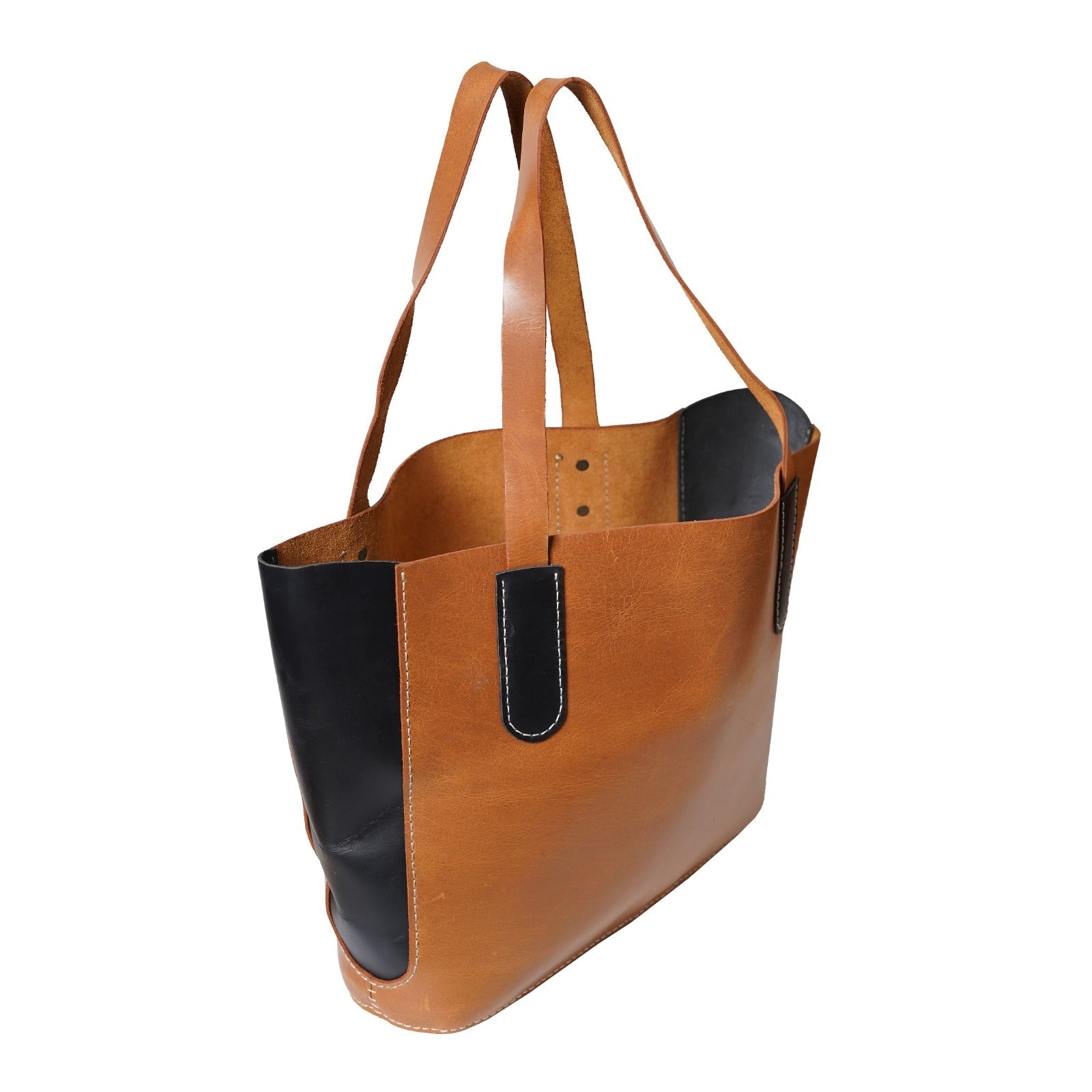 yellow leather tote bag