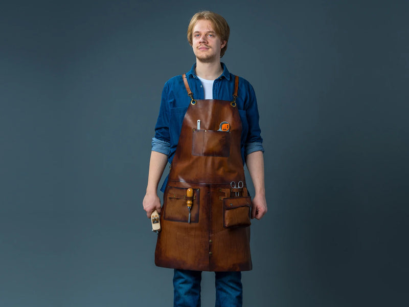 leather work apron, leather apron, professional leather apron, Suede Apron For Working