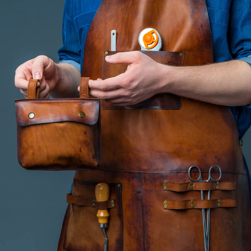 leather work apron, leather apron, professional leather apron, Suede Apron For Working