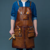 leather work apron, leather apron, professional leather apron, Suede Apron For Working