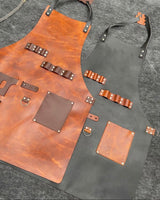 leather apron, leather chef apron, leather bbq apron, bbq apron leather