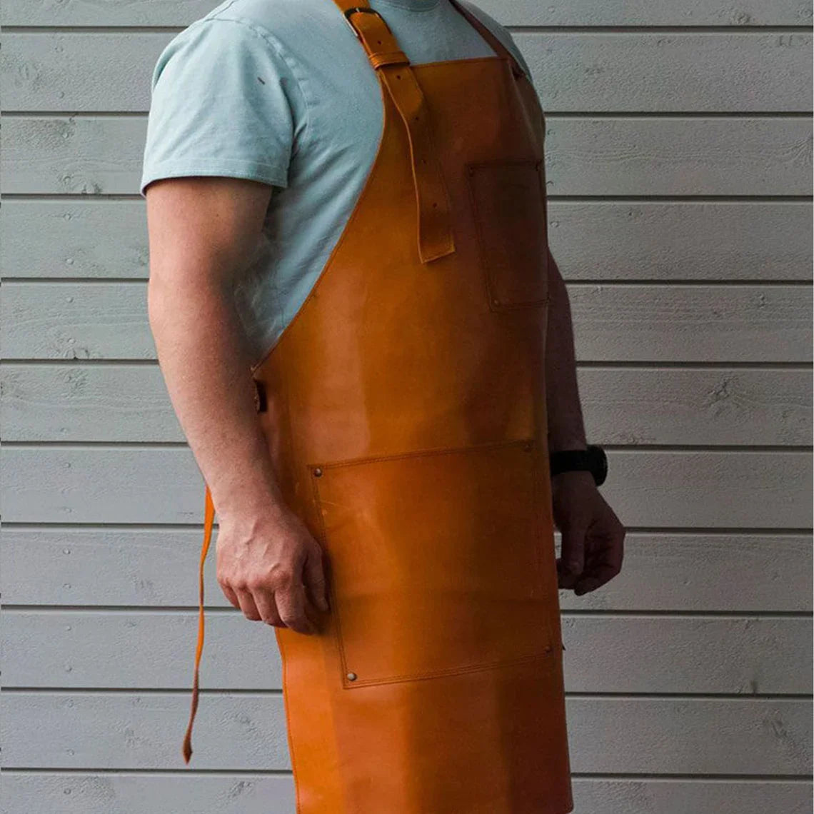 leather apron for welding, leather welding apron