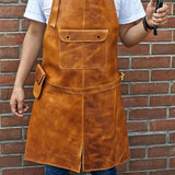 bbq leather apron​, leather bbq apron​
